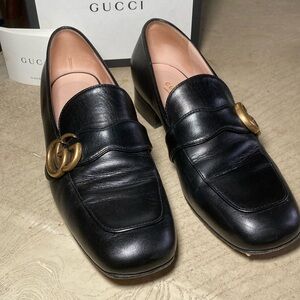 GUCCI | Square Toe Leather Elegant Style Logo